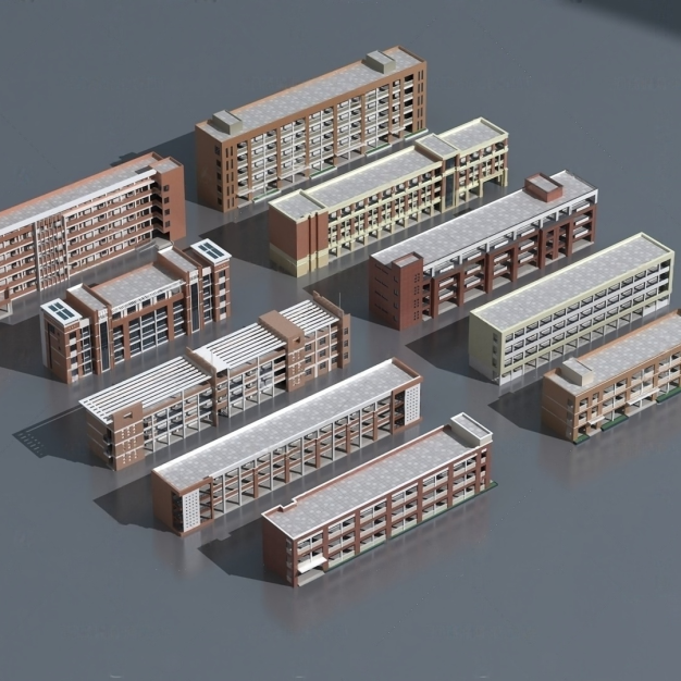 学校教学楼3D模型